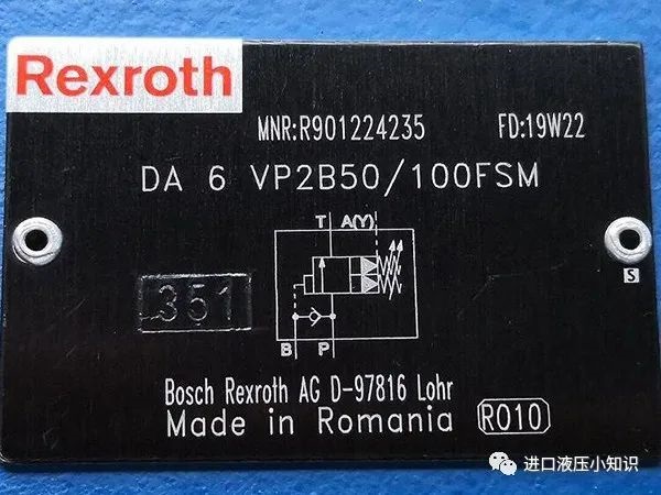 rexroth截止阀DA6VP2B5X/100FSM
