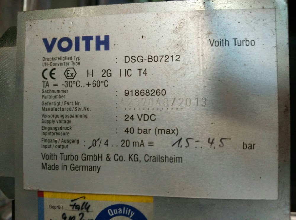 德国voith福伊特位阀WSR-D24112