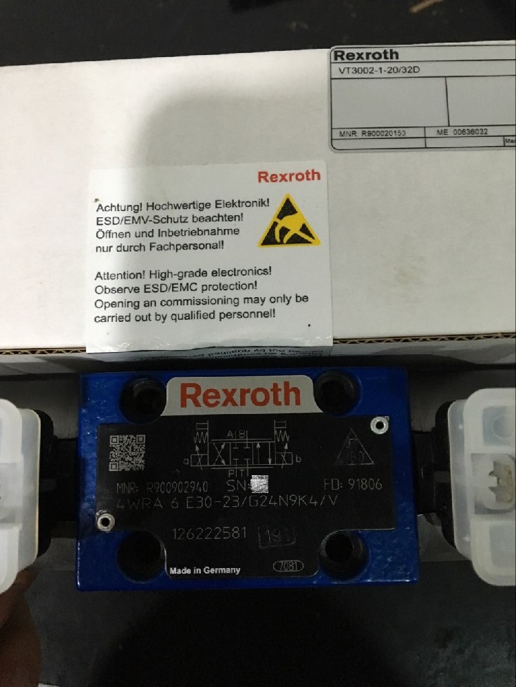 Rexroth比例电磁阀4WRA6E30-2X/G24K4/V